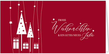 2025 für Firmen | Kategorie Rote Impressionen | Motiv: Lamettabäume - Artikel Nummer 1134-805