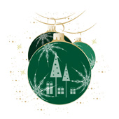 Weihnachtskarten-Dekore