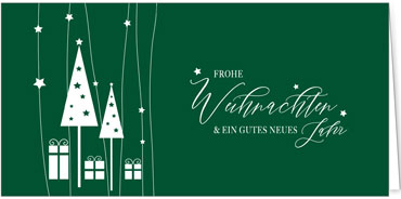 2025 für Firmen | Kategorie Grüne Impressionen | Motiv: Lamettabäume - Artikel Nummer 1134-806