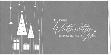 2025 für Firmen | Kategorie - Silber Struktur Optik - | Motiv: Lamettabäume - Artikel Nummer 1134-807