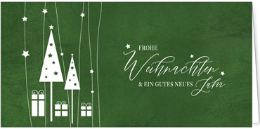 2025 für Firmen | Kategorie - Grüne Struktur Optik - | Motiv: Lamettabäume - Artikel Nummer 1134-809