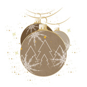 Weihnachtskarten-Dekore