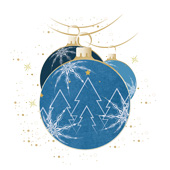 Weihnachtskarten-Dekore