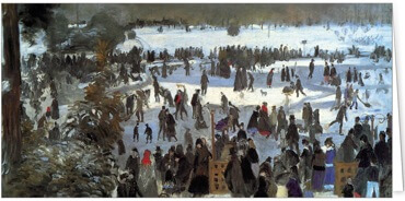 2025 für Firmen | Alte Meister | Motiv: Skaters on the Bois de Boulogne - Artikel Nummer 11353