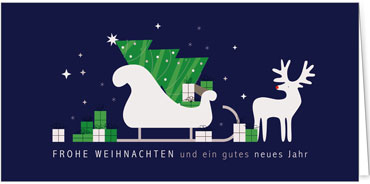 2025 für Firmen | Kategorie Blaue Impressionen | Motiv: Stolzer Rudolph - Artikel Nummer 1136-804