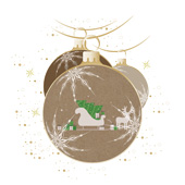 Weihnachtskarten-Dekore