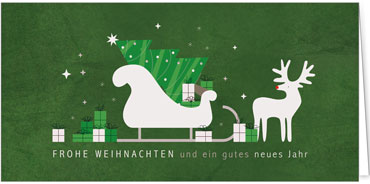 2025 für Firmen | Kategorie - Grüne Struktur Optik - | Motiv: Stolzer Rudolph - Artikel Nummer 1136-809