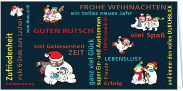 2025 für Firmen | Kategorie Humor | Motiv: Fröhliche Wünsche - Artikel Nummer 11360