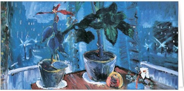 2025 für Firmen | Alte Meister | Motiv: Christmas quiet life (with view of the road) - Walter Gramatte - Artikel Nummer 11363