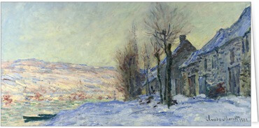 2025 für Firmen | Alte Meister | Motiv: Lavacourt Sunshine and Snow  - Claude Monet - Artikel Nummer 11365