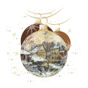 Weihnachtskarten-Dekore