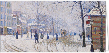 2025 für Firmen | Alte Meister | Motiv: Snow, Boulevard de Clichy (Paris) - Paul Signac - Artikel Nummer 11367