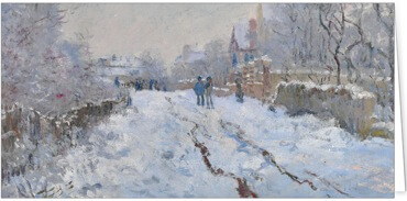 2023 für Firmen | Alte Meister | Motiv: Snow at Argenteuil - Claude Monet - Artikel Nummer 11368