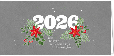 2025 für Firmen | Kategorie - Silber Struktur Optik - | Motiv: Jahresgruß - Artikel Nummer 1137-807