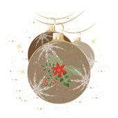 Weihnachtskarten-Dekore