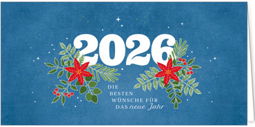 2025 für Firmen | Kategorie - Blaue Struktur Optik - | Motiv: Jahresgruß - Artikel Nummer 1137-810