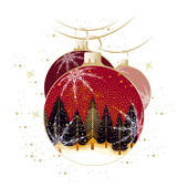 Weihnachtskarten-Dekore