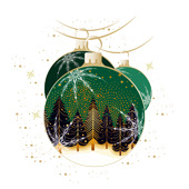 Weihnachtskarten-Dekore