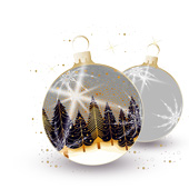 Weihnachtskarten-Dekore