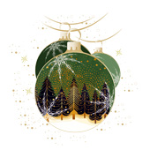 Weihnachtskarten-Dekore