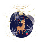 Weihnachtskarten-Dekore