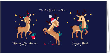 2025 für Firmen | Kategorie Blaue Impressionen | Motiv: Rentiertanz - Artikel Nummer 1140-804