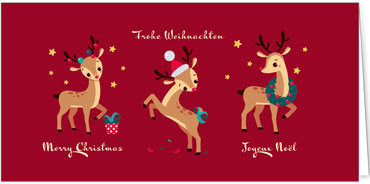 2025 für Firmen | Kategorie Rote Impressionen | Motiv: Rentiertanz - Artikel Nummer 1140-805