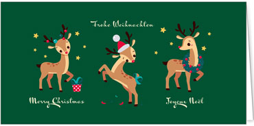2025 für Firmen | Kategorie Grüne Impressionen | Motiv: Rentiertanz - Artikel Nummer 1140-806
