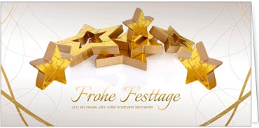 2025 für Firmen | Kategorie Goldene Impressionen | Motiv: Goldener Sternenschwung - Artikel Nummer 11402