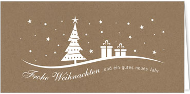 2025 für Firmen | Kategorie - Kraftpapier Optik - | Motiv: Weihnachtsteppich - Artikel Nummer 1144-808