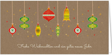 2025 für Firmen | Kategorie - Kraftpapier Optik - | Motiv: Weihnachtskette - Artikel Nummer 1145-808