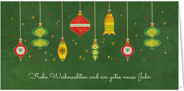 2025 für Firmen | Kategorie - Grüne Struktur Optik - | Motiv: Weihnachtskette - Artikel Nummer 1145-809