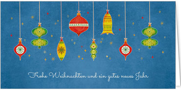 2025 für Firmen | Kategorie - Blaue Struktur Optik - | Motiv: Weihnachtskette - Artikel Nummer 1145-810