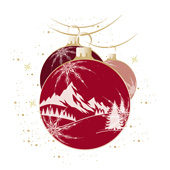 Weihnachtskarten-Dekore