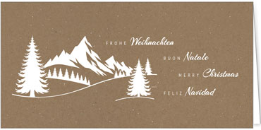 2025 für Firmen | Kategorie - Kraftpapier Optik - | Motiv: Wintertraum - Artikel Nummer 1146-808