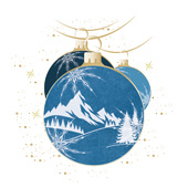 Weihnachtskarten-Dekore