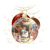 Weihnachtskarten-Dekore