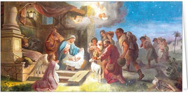 2024 Neujahrskarten für Firmen | Motiv: Gemälde Pfarrkirche St. Gebhard (Christi Geburt) - Artikel Nummer 11477-11