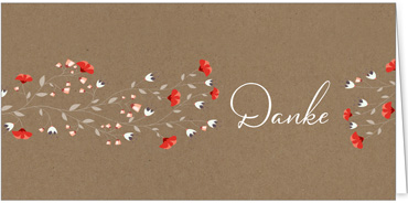 2025 Glückwunschkarten (Grusskarten)  - Programm 2025 | Motiv: Dankesborte - Artikel Nummer 1148-808