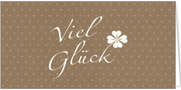 2025 Glückwunschkarten (Grusskarten)  - Programm 2025 | Motiv: Kleeglück - Artikel Nummer 1149-808