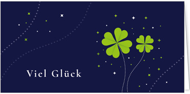 2025 Glückwunschkarten (Grusskarten)  - Programm 2025 | Motiv: Kleeregen - Artikel Nummer 1150-804