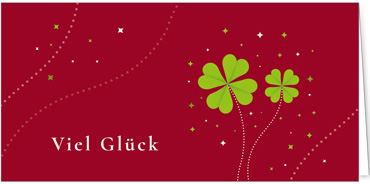 2025 Glückwunschkarten (Grusskarten)  - Programm 2025 | Motiv: Kleeregen - Artikel Nummer 1150-805