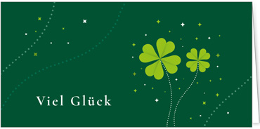 2025 Glückwunschkarten (Grusskarten)  - Programm 2025 | Motiv: Kleeregen - Artikel Nummer 1150-806