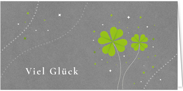 2025 Glückwunschkarten (Grusskarten)  - Programm 2025 | Motiv: Kleeregen - Artikel Nummer 1150-807