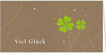 2025 Glückwunschkarten (Grusskarten)  - Programm 2025 | Motiv: Kleeregen - Artikel Nummer 1150-808