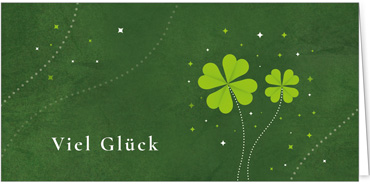 2025 Glückwunschkarten (Grusskarten)  - Programm 2025 | Motiv: Kleeregen - Artikel Nummer 1150-809