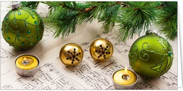 2025 für Firmen | Kategorie Grüne Impressionen | Motiv: Weihnachtsmelodie - Artikel Nummer 11539