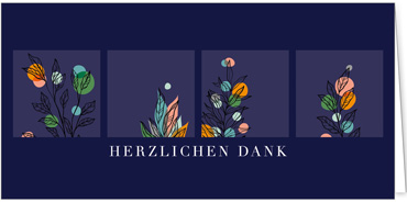 2025 Glückwunschkarten (Grusskarten)  - Programm 2025 | Motiv: Dankesquartett - Artikel Nummer 1155-804