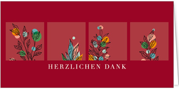 2025 Glückwunschkarten (Grusskarten)  - Programm 2025 | Motiv: Dankesquartett - Artikel Nummer 1155-805