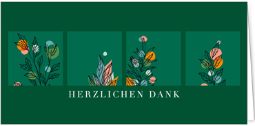 2025 Glückwunschkarten (Grusskarten)  - Programm 2025 | Motiv: Dankesquartett - Artikel Nummer 1155-806